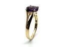 9ct Yellow Gold Amethyst Solitaire Ring