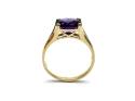 9ct Yellow Gold Amethyst Solitaire Ring