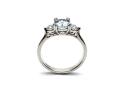 Platinum Aquamarine & Diamond Ring