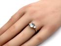 Platinum Aquamarine & Diamond Ring
