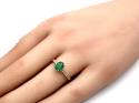 18ct Yellow Gold Emerald & Diamond Ring