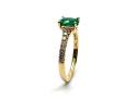 18ct Yellow Gold Emerald & Diamond Ring