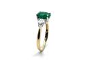 9ct Emerald & Laboratory Grown Diamond Ring