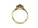 9ct Green Garnet Flower Cluster Ring
