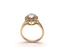 18ct Yellow Gold CZ Cluster Ring