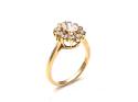 18ct Yellow Gold CZ Cluster Ring