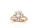 18ct Yellow Gold CZ Cluster Ring