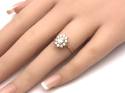 18ct Yellow Gold CZ Cluster Ring