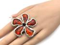 Silver Statement Flower Ring
