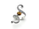 Silver Amber Sea Creature Ring Size K