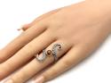 Silver Amber Sea Creature Ring Size K
