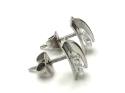 9ct White Gold CZ Stud Earrings