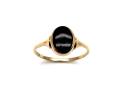 9ct Yellow Gold Onyx Solitaire Ring