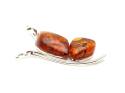 Silver Amber Butterfly Pendant