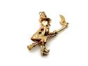 9ct Moveable CZ Witch Pendant