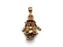 9ct Movebale CZ Clown Pendant