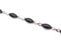 Silver Marquise Jet Bracelet