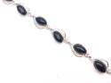 Silver Fancy Jet Bracelet