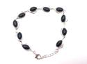 Silver Fancy Jet Bracelet