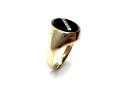 9ct Yellow Gold Onyx & Diamond Ring