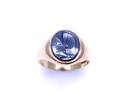 9ct Yellow Gold Haematite Ring
