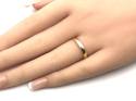 9ct Yellow Gold D Shape Wedding Ring 3mm
