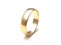 9ct Yellow Gold D Shape Wedding Ring 4mm