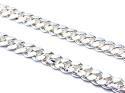 Silver Cuban Curb Chain 20 Inch