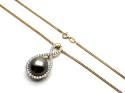 9ct Yellow Gold Pearl Pendant & Chain