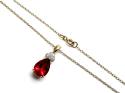 9ct Yellow Gold Topaz Pendant & Chain