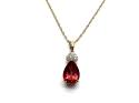 9ct Yellow Gold Topaz Pendant & Chain