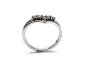 9ct White Gold Diamond Wishbone Ring