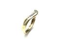 9ct Yellow Gold Diamond Wishbone Ring
