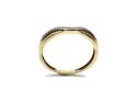9ct Yellow Gold Diamond Wishbone Ring