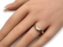 9ct Yellow Gold Diamond Wishbone Ring