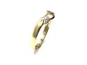9ct Yellow Gold Diamond Wishbone Ring