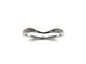9ct White Gold Diamond Wishbone Ring
