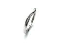 9ct White Gold Diamond Wishbone Ring