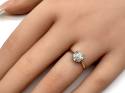 14ct & Platinum Diamond Cluster Ring
