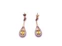 9ct Yellow Sapphire & Zircon Earrings