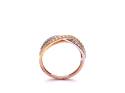 9ct Diamond 3 Colour Crossover Ring
