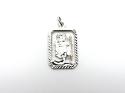 Silver Rectangle Cut Out St Christopher Pendant
