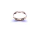 9ct Yellow Gold D Shaped Wedding Ring 3mm