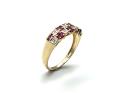 9ct Yellow Gold Ruby & Diamond Ring