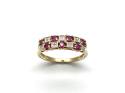 9ct Yellow Gold Ruby & Diamond Ring