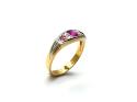 22ct Synthetic Ruby & Diamond Ring 1881
