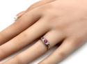 22ct Synthetic Ruby & Diamond Ring 1881