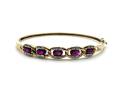 9ct Yellow Gold Ruby & Diamond Bangle