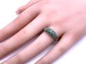 9ct Yellow Gold Emerald Pave Ring
