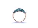 9ct Yellow Gold Emerald Pave Ring